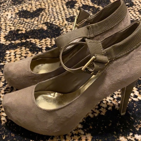 Penny loves Kenny Square toe taupe high heel - Picture 5 of 8